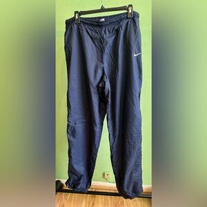 Nike GrayTag Windbreaker Pants Cotton Lined Men's Size XL Navy Blue